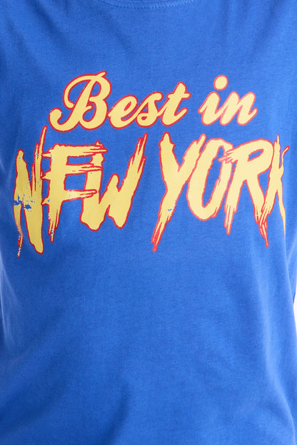 Mini Best In New York Short Sleeve Tee - Royal