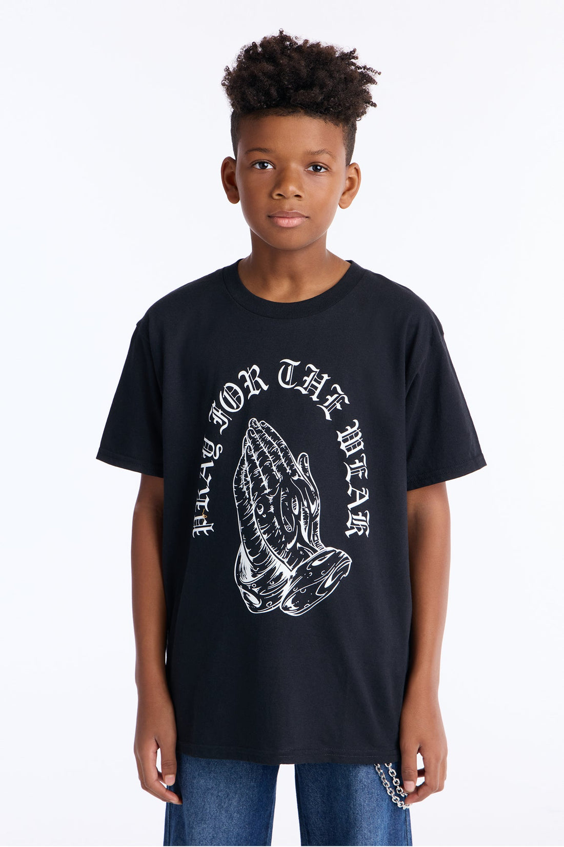 Mini Pray For The Weak Short Sleeve Tee - Black