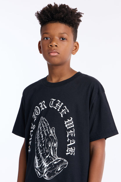 Mini Pray For The Weak Short Sleeve Tee - Black