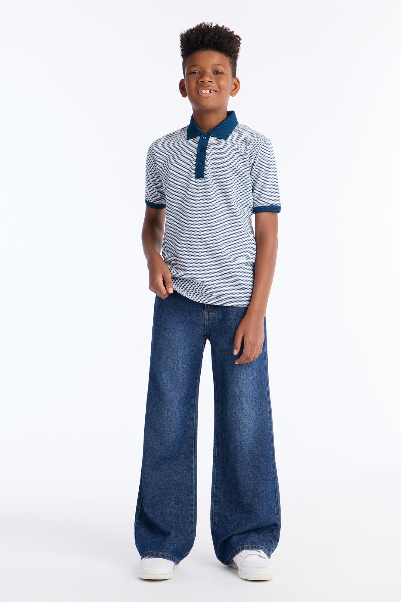 Mini The Difference Short Sleeve Polo - Blue