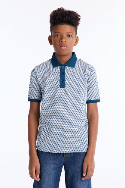 Mini The Difference Short Sleeve Polo - Blue