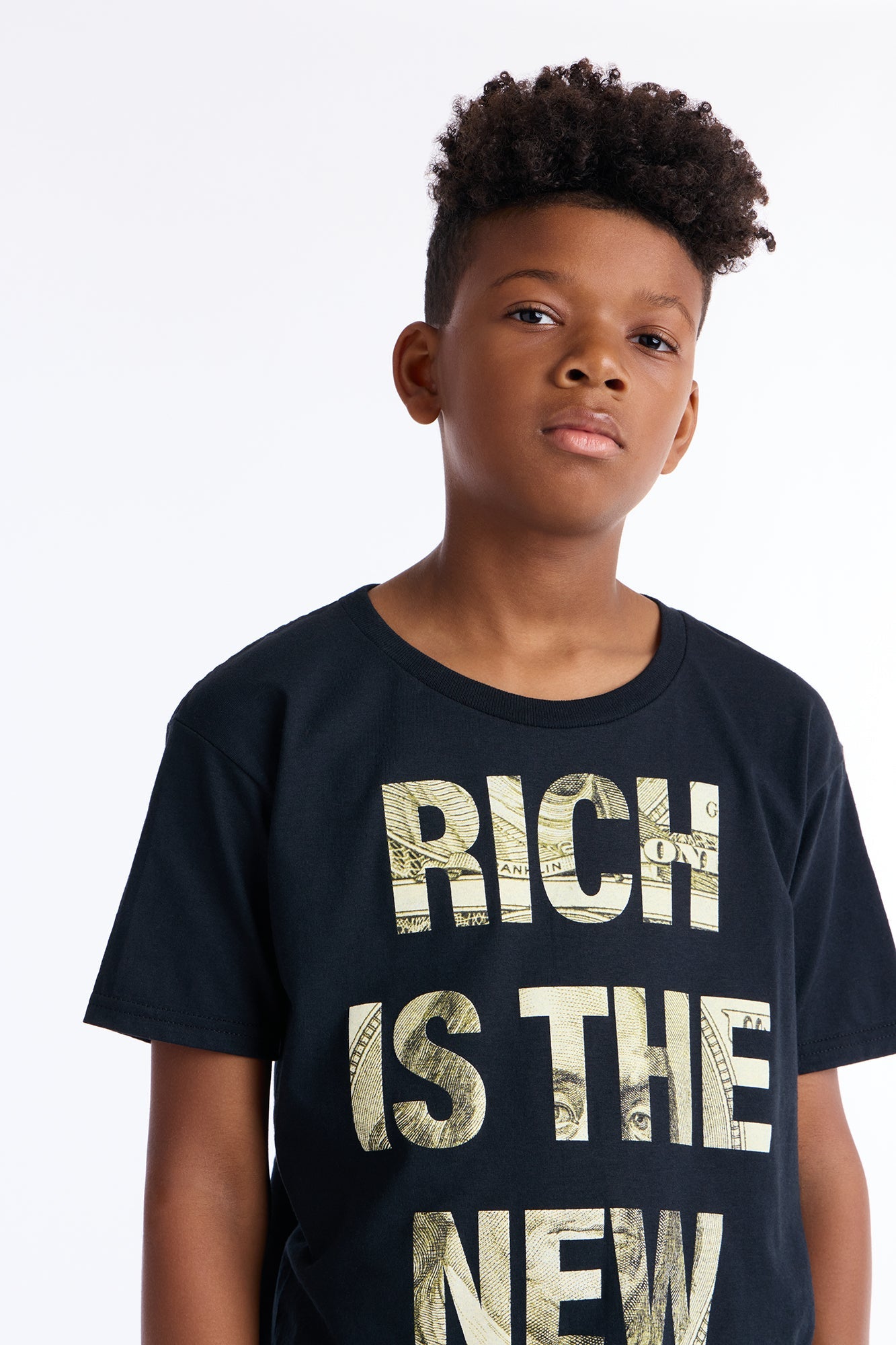 Mini Rich is The New Black Oversize Tee - Black