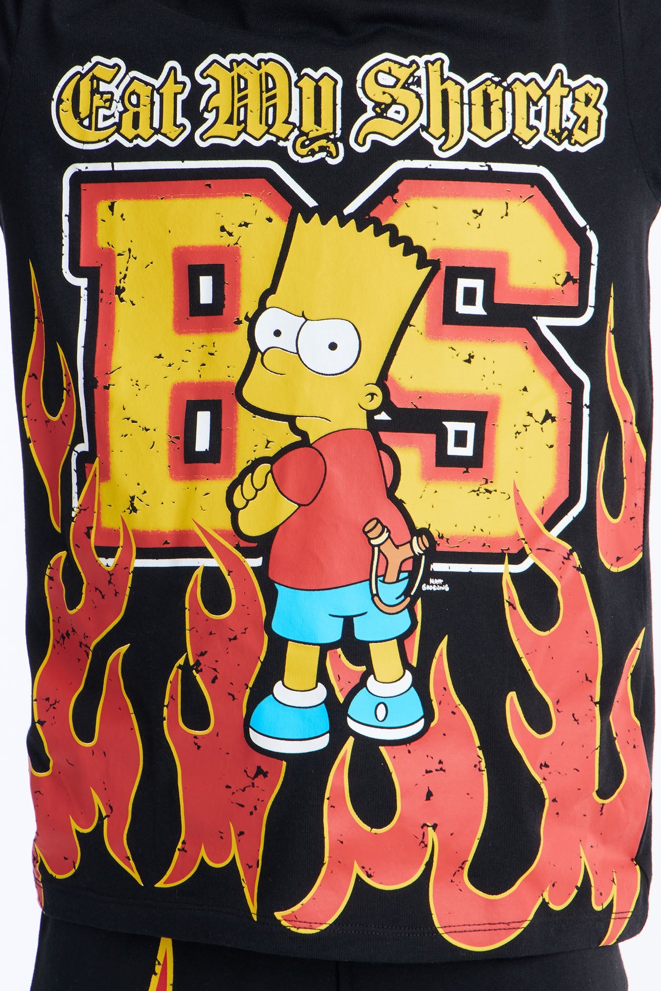 Mini Bart Simpson Eat My Shorts Jogger Pant Set - Black/combo