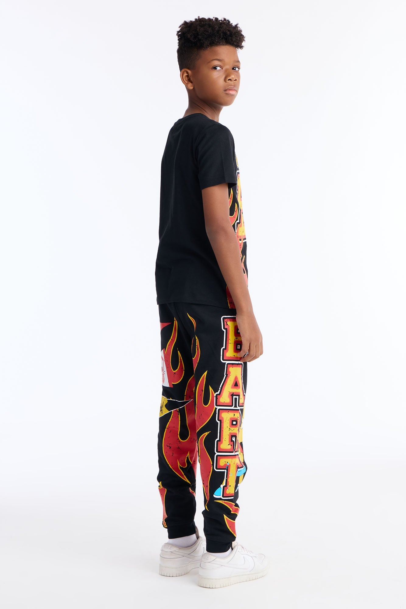 Mini Bart Simpson Eat My Shorts Jogger Pant Set - Black/combo
