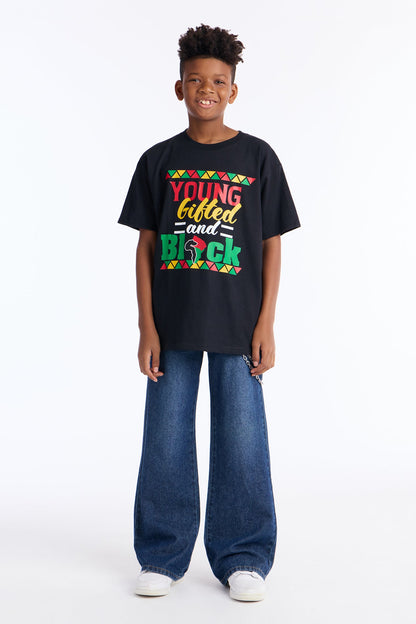 Mini Young Gifted and Black Short Sleeve Tee - Black