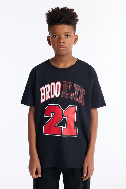 Mini Brooklyn 21 Short Sleeve Tee - Black
