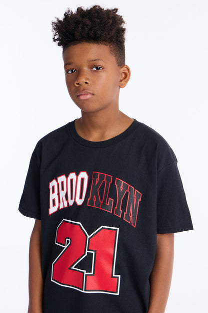 Mini Brooklyn 21 Short Sleeve Tee - Black
