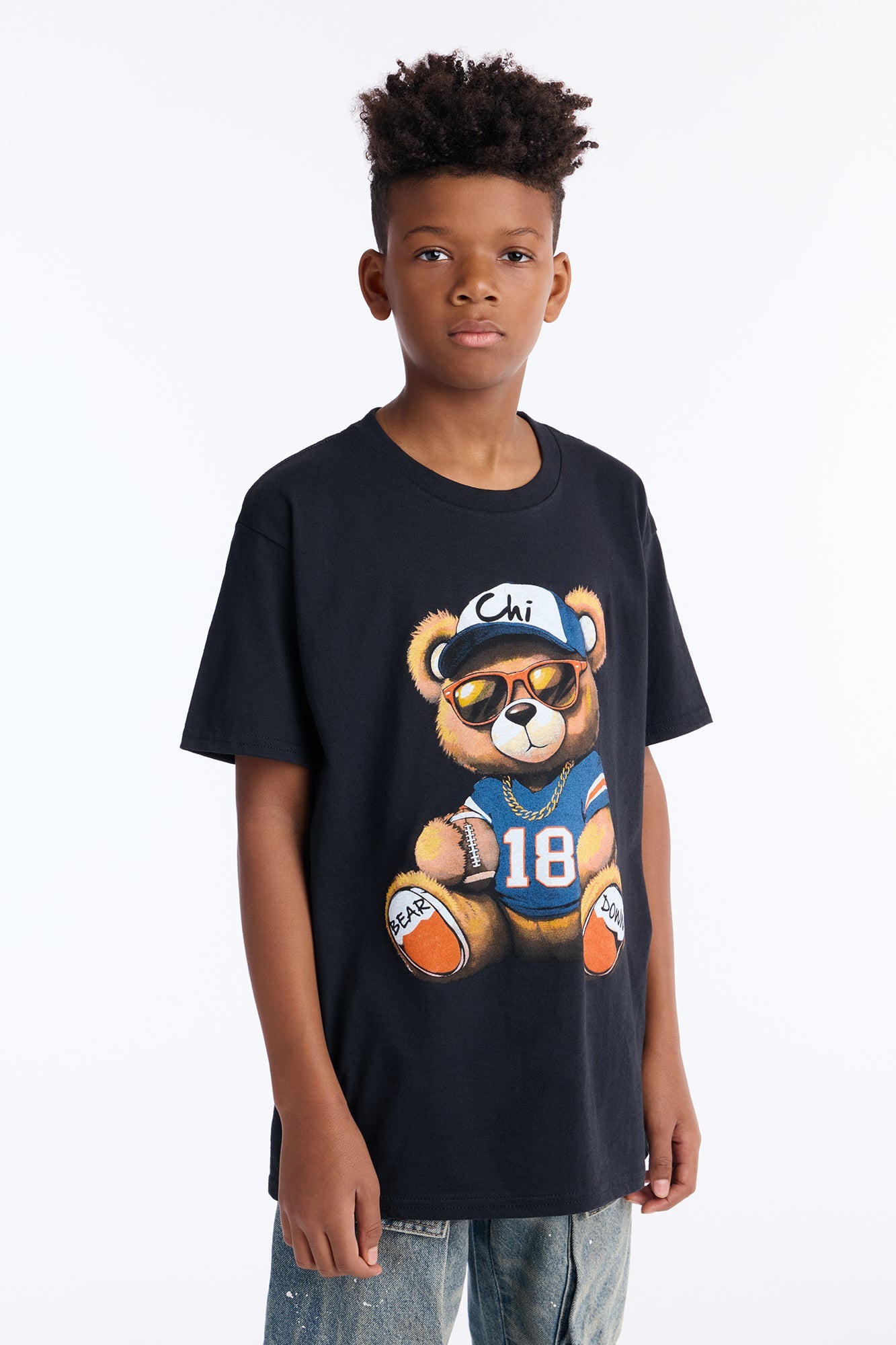 Mini Chicago Bear Short Sleeve Tee - Black
