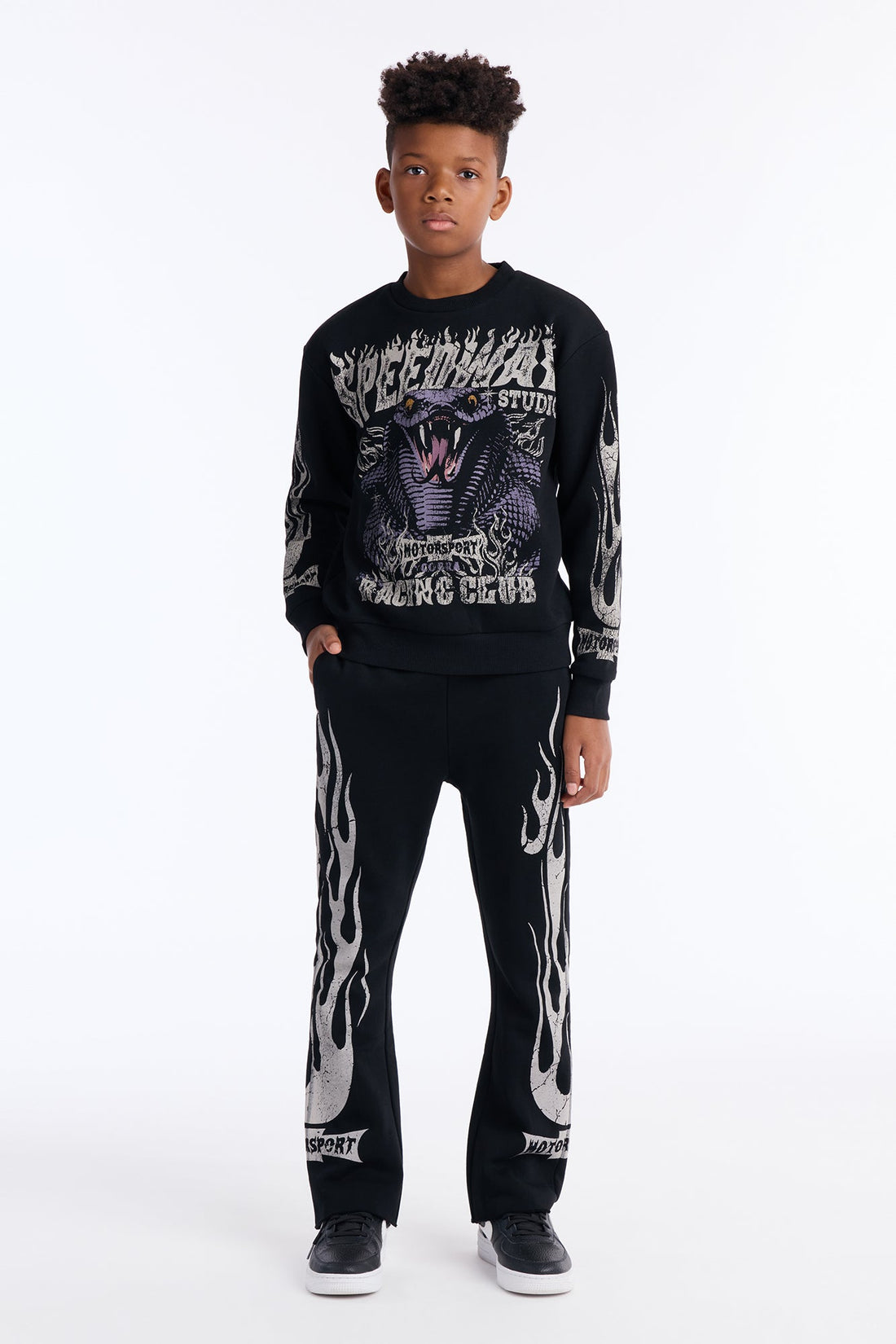 Mini Speedway Studio Raw Sweatpants - Black