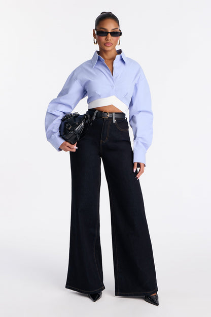 Highlands Wide Leg Jeans - Dark Denim