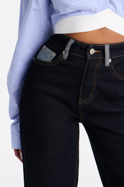 Highlands Wide Leg Jeans - Dark Denim