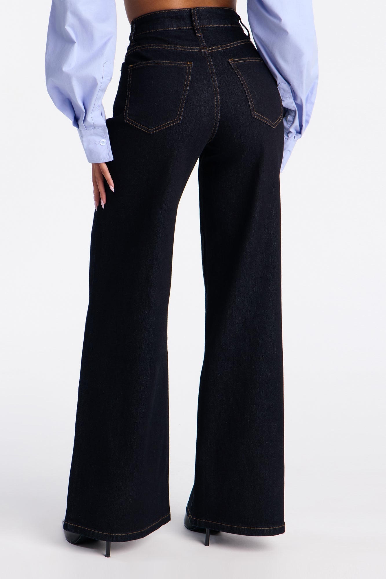 Highlands Wide Leg Jeans - Dark Denim