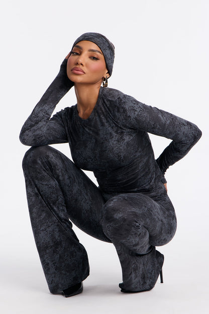 Penelope 3 Piece Flare Pant Set - Black