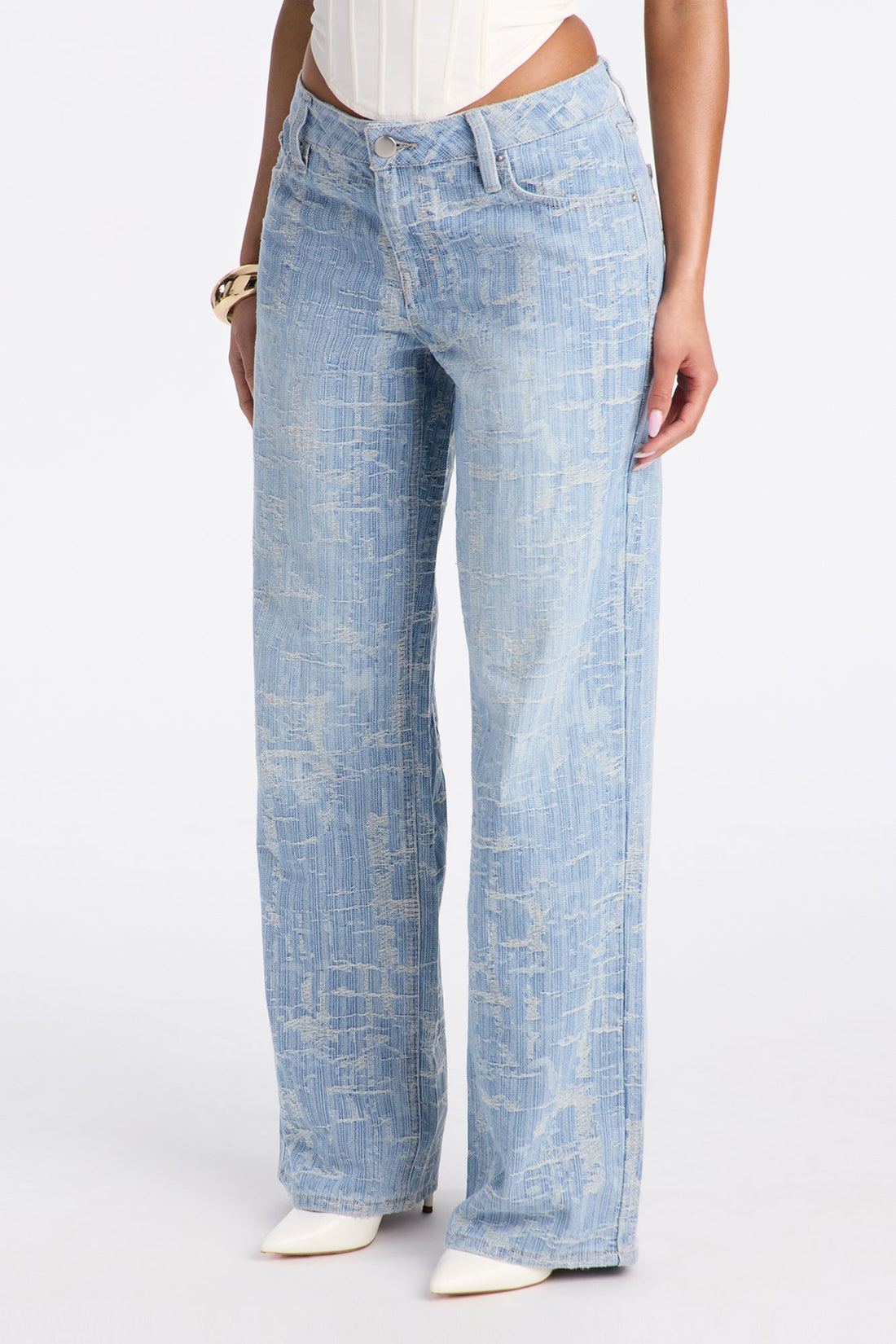 Vicenza Low Waist Jeans - Light Wash