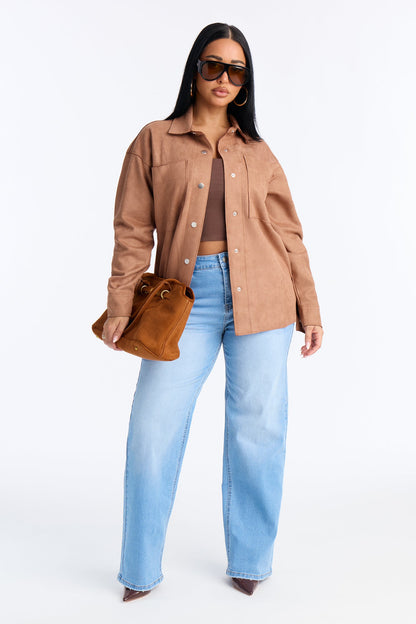 Lila High Rise Stretch Straight Leg Jeans - Light Wash