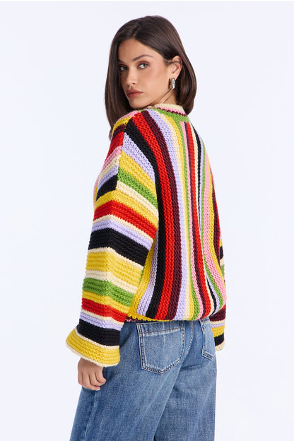 Shelby Chunky Knit Multi Color Sweater - Multi Color