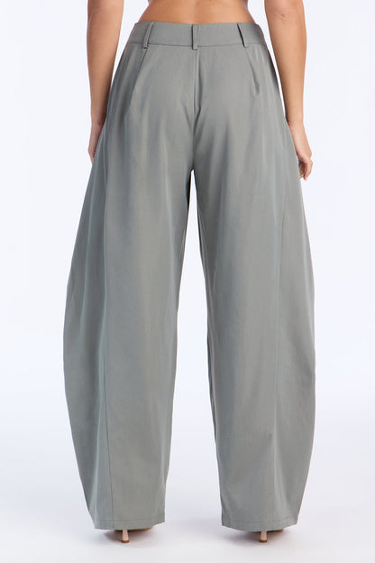 Reese Mid Rise Barrel Leg Pant 31″ - Sage