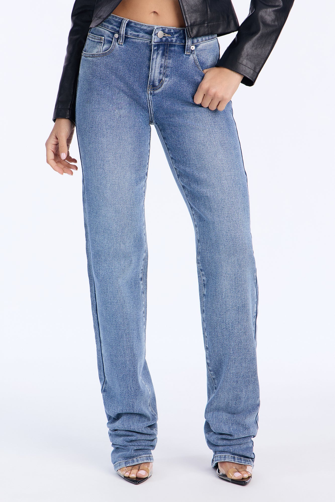 Adriatic Stacked Slim Straight Jeans - Medium Wash