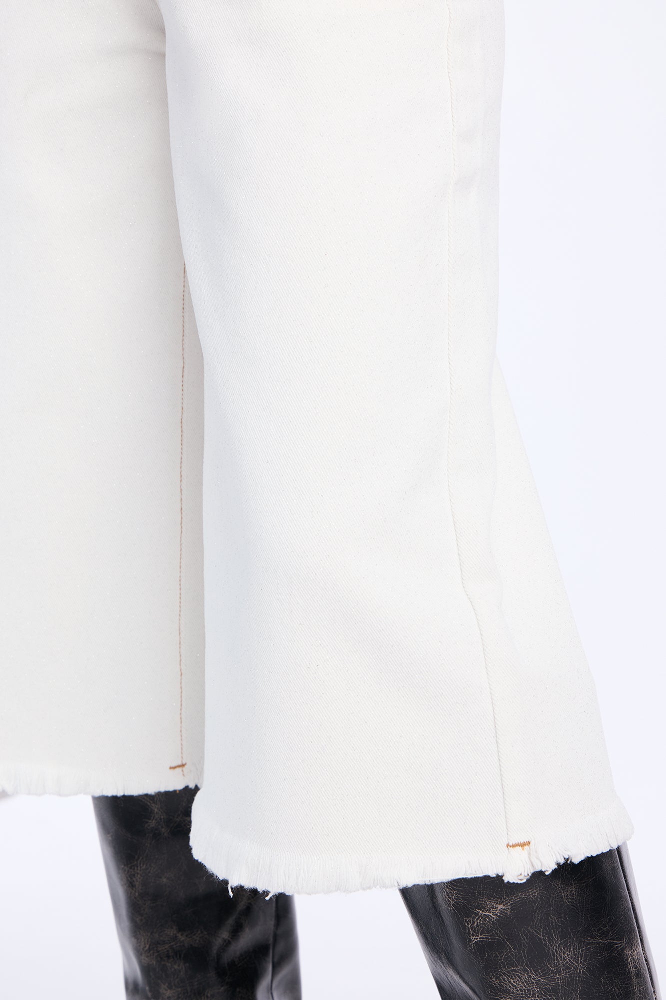 Ice Queen Glittering Culotte Jeans - White