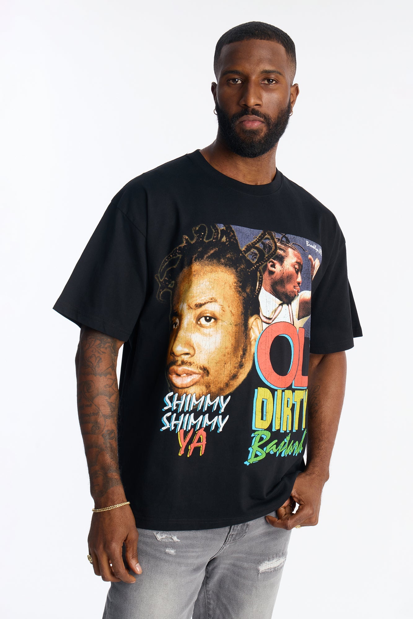 Ol Dirty Bastard SHIMMY SHIMMY YA Premium Short Sleeve Tee - Black