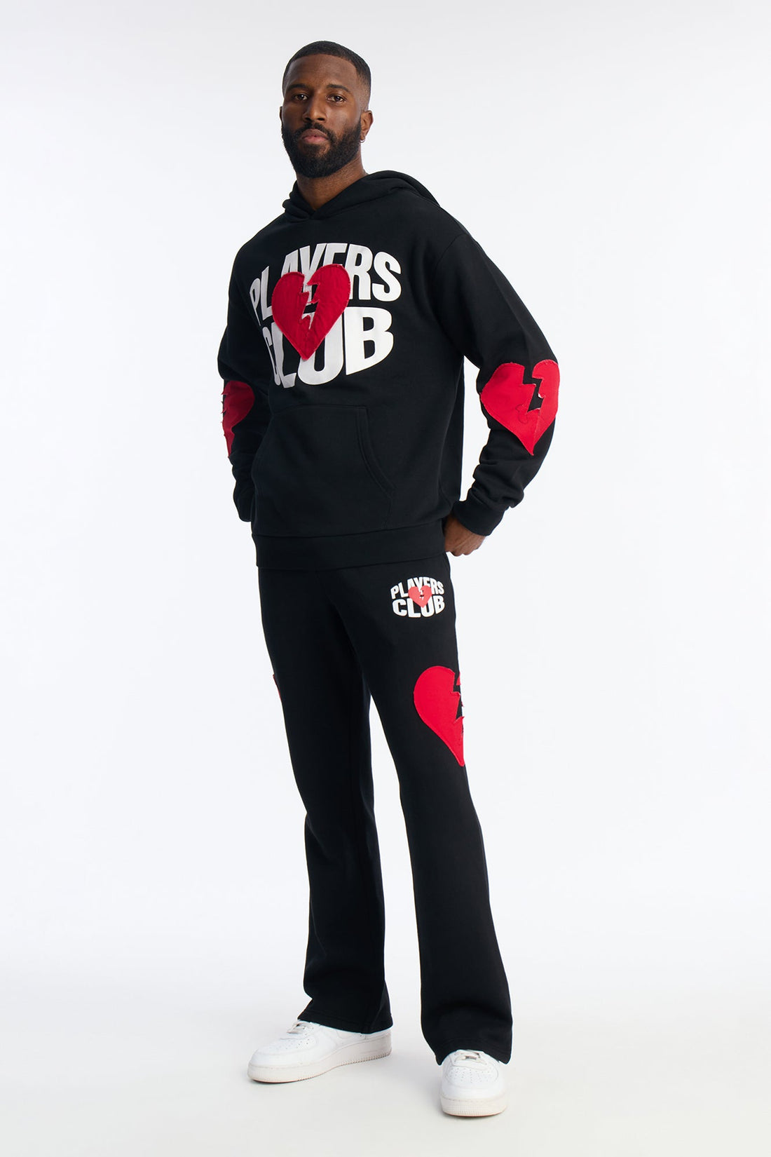 Heartbreakers Players Club Skinny Flare Sweatpants - Black