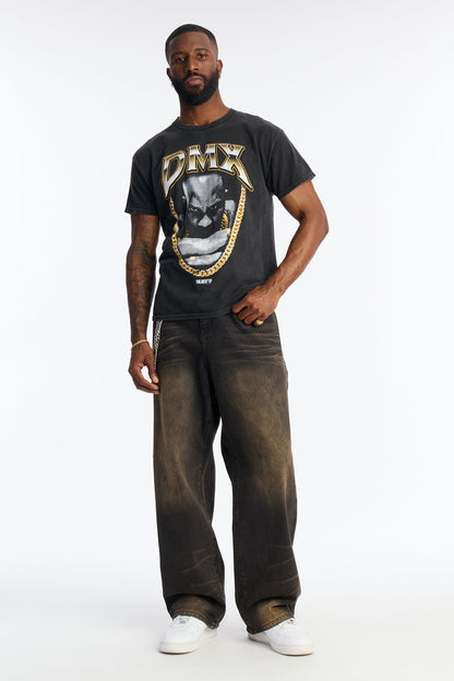 DMX Moment Of Prayer Vintage Washed Short Sleeve Tee - Black Wash