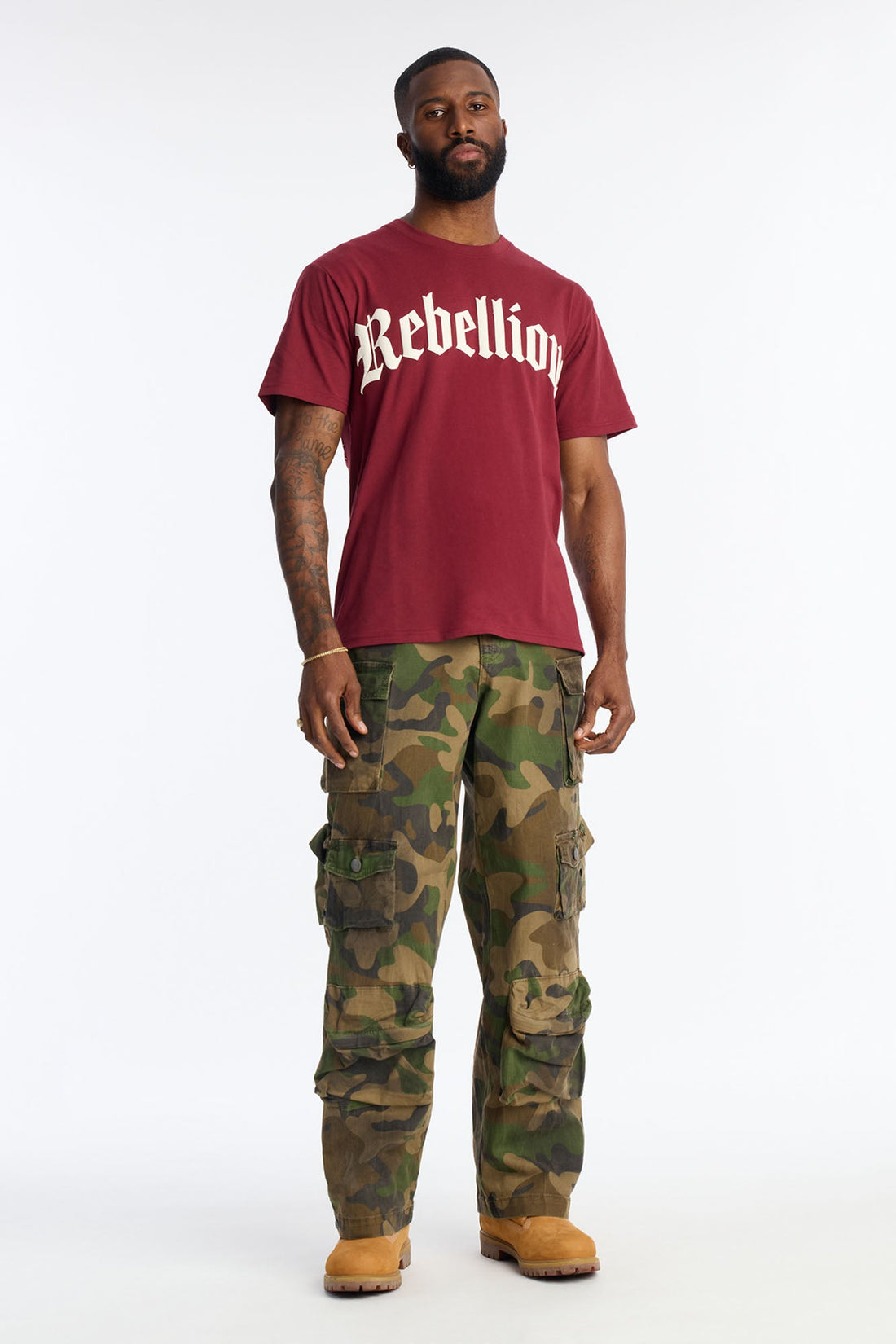 Rebellious Forever Short Sleeve Tee - Burgundy