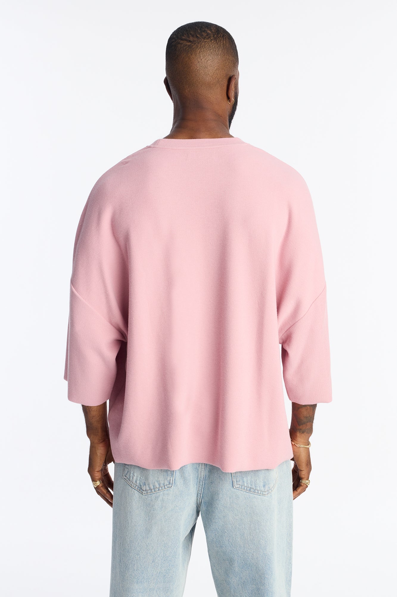 Relaxed Boxy Dreamer Knit Tee - Mauve
