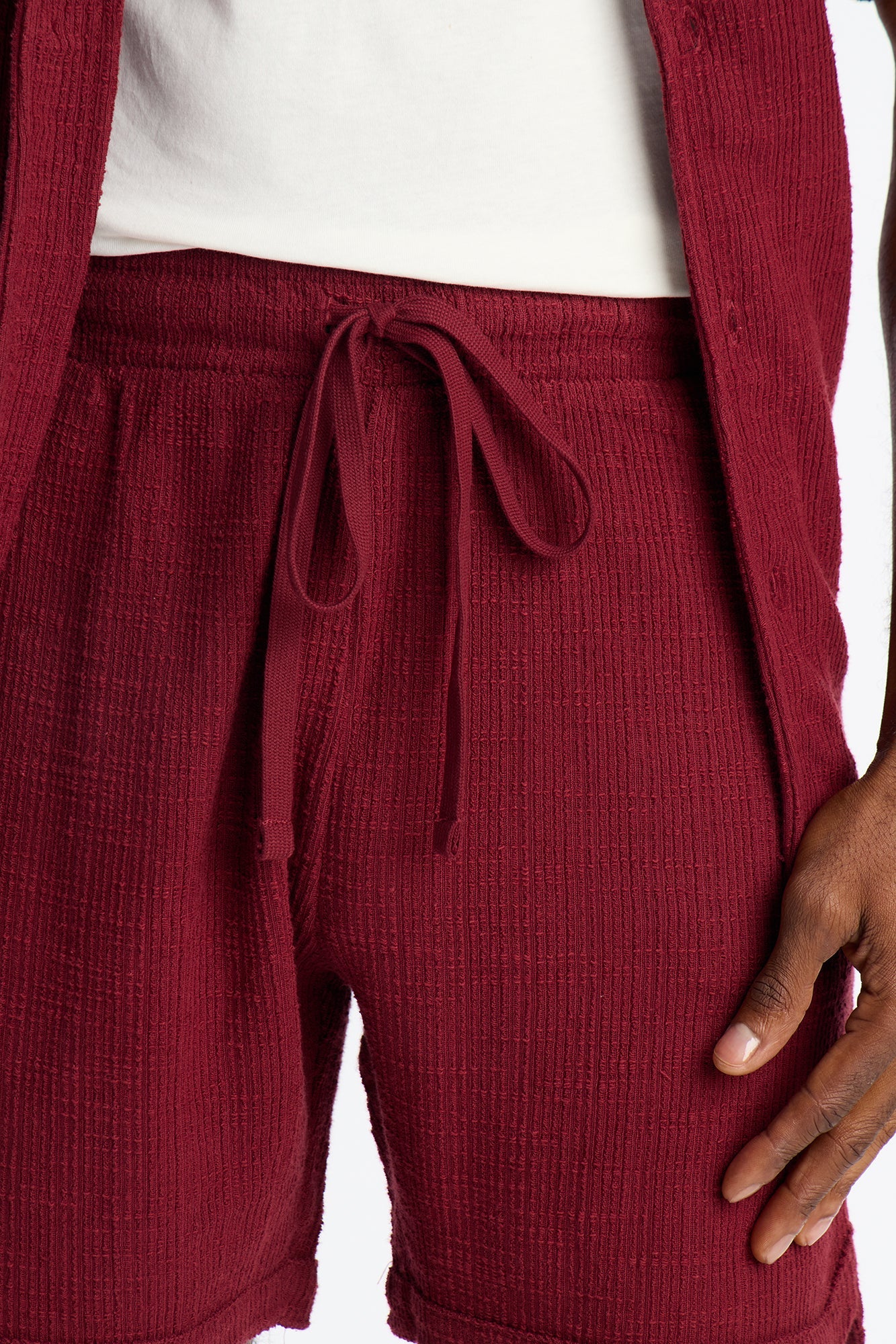 Dean Textured Short - Burgundy