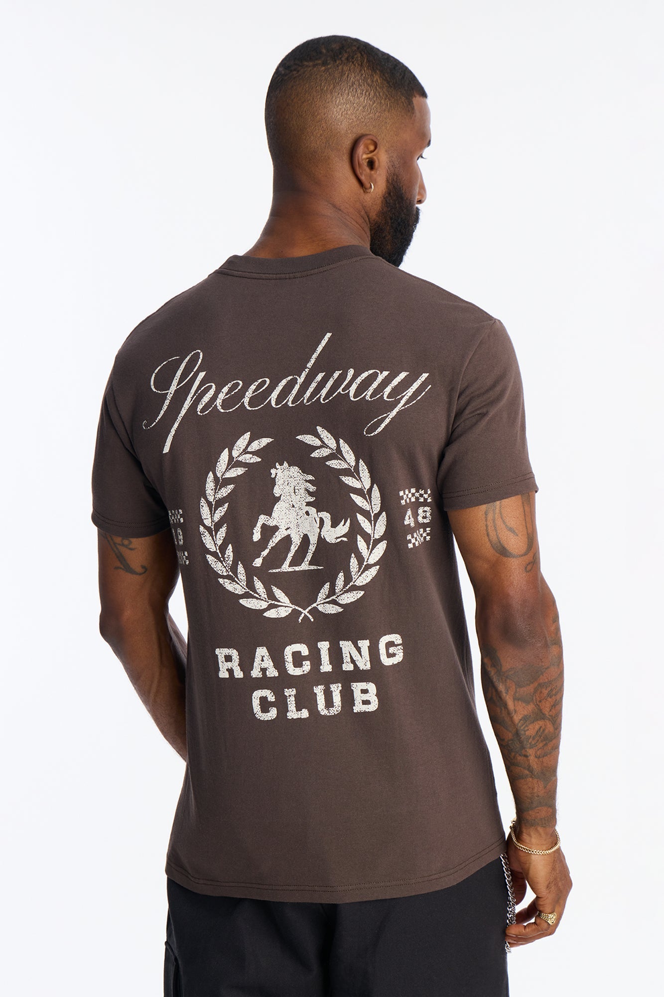 Speedway Racing Club Short Sleeve Tee - Brown