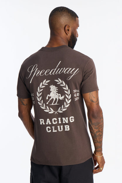Speedway Racing Club Short Sleeve Tee - Brown