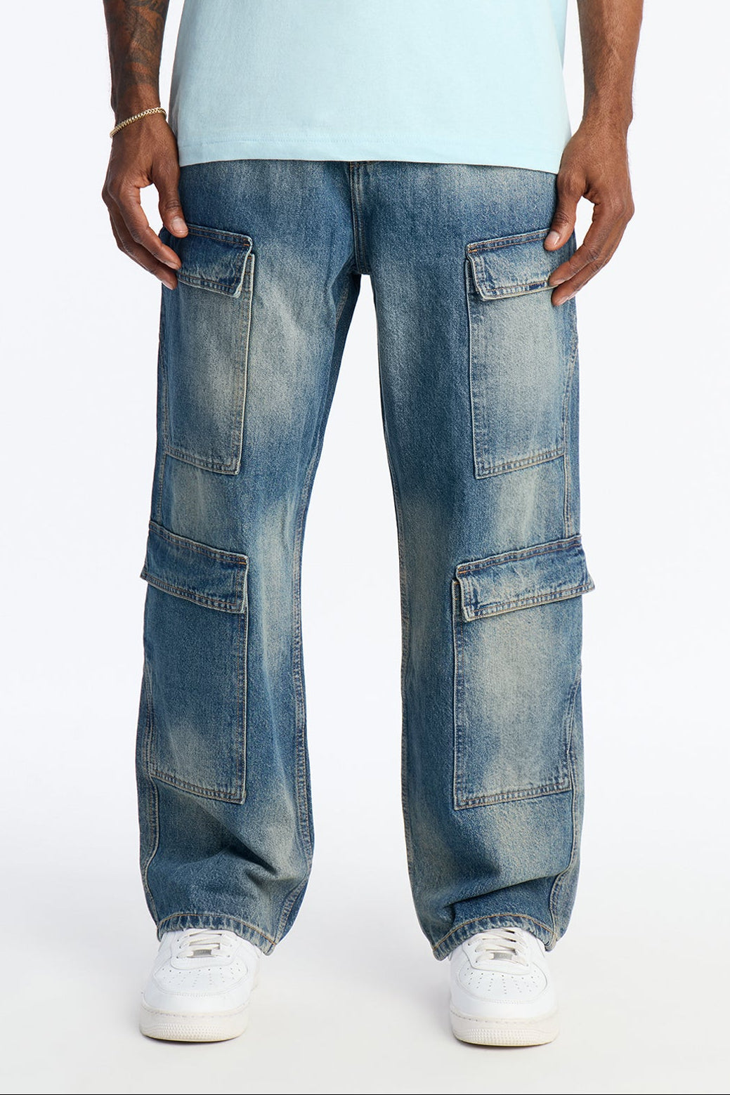 Baggy On Deck Cargo Jean - Dark Wash