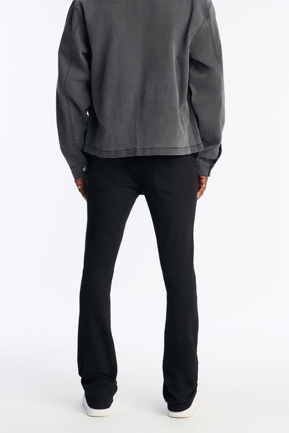 Stacked Skinny Flare Ice Star Pearl Jean - Black