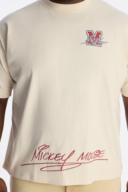 Disney Mickey Mouse Premium Short Sleeve Tee - Natural