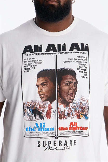 Muhammad Ali The Man The Fighter Short Sleeve Tee - White