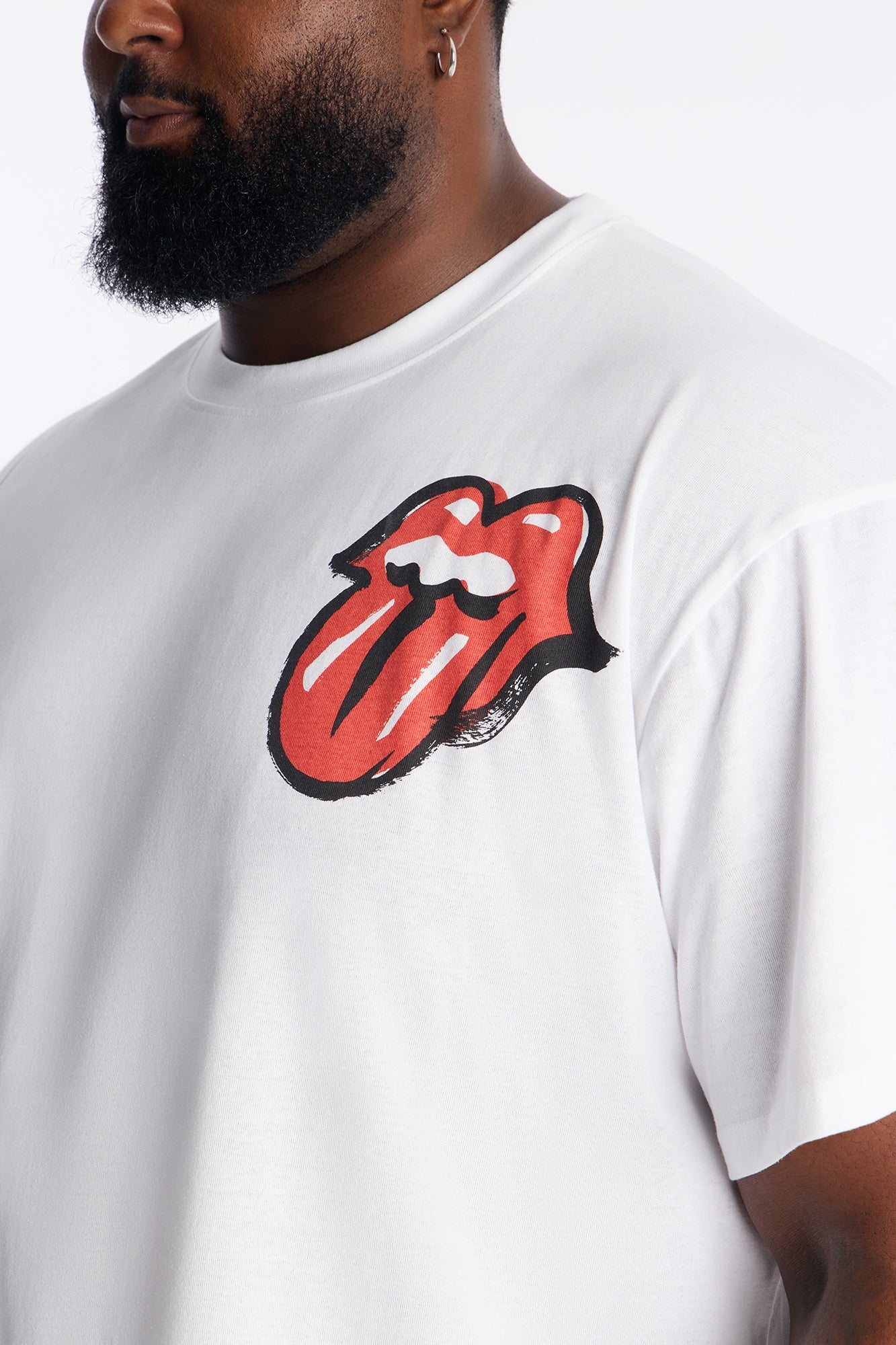 The Rolling Stones Icon Oversized Short Sleeve Tee - White