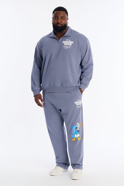 Disney Aw Phooey Donald Embroidery Sweatpants - Slate Blue