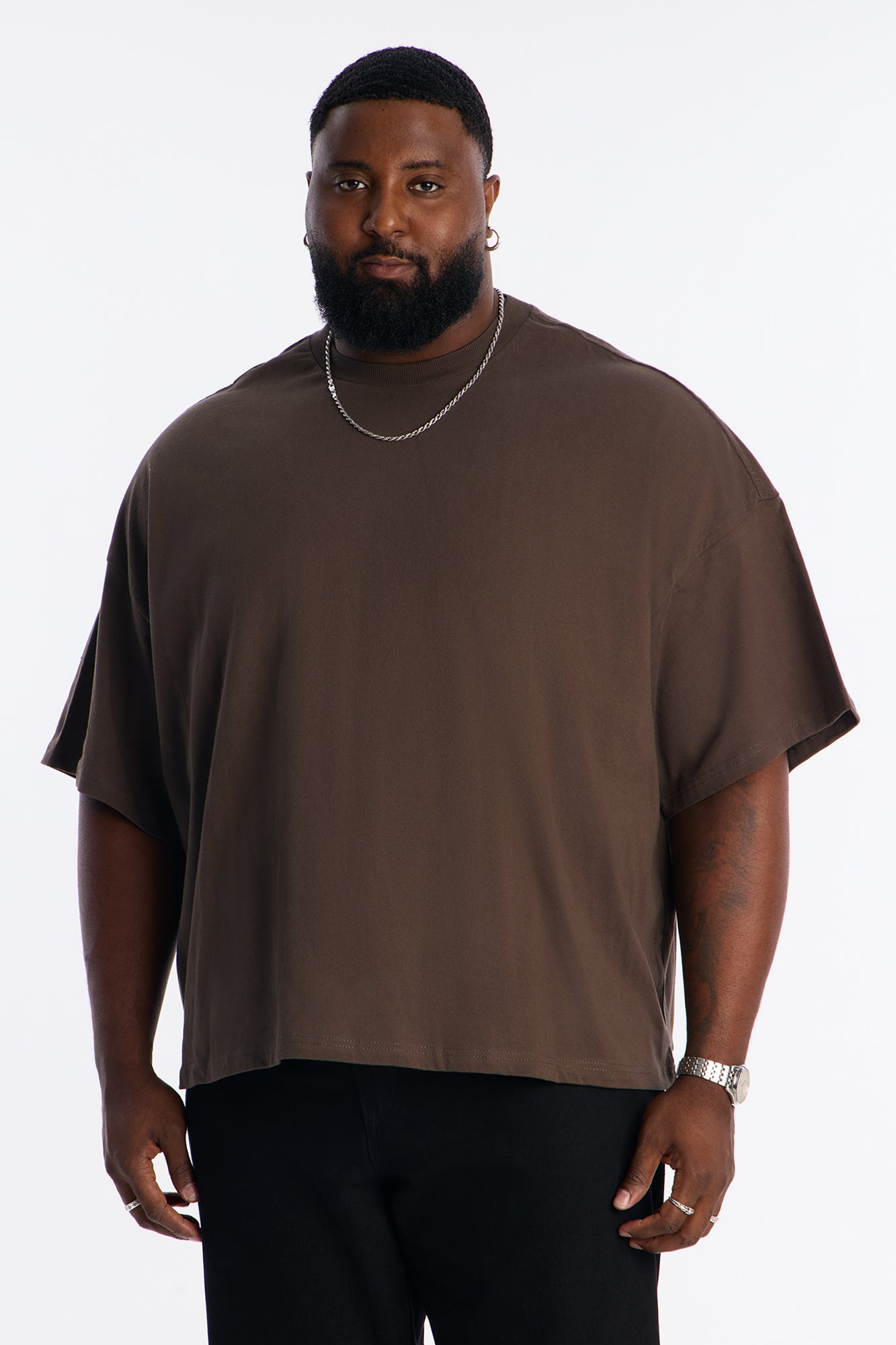 Boxy Heavyweight Tee 240GSM - Brown