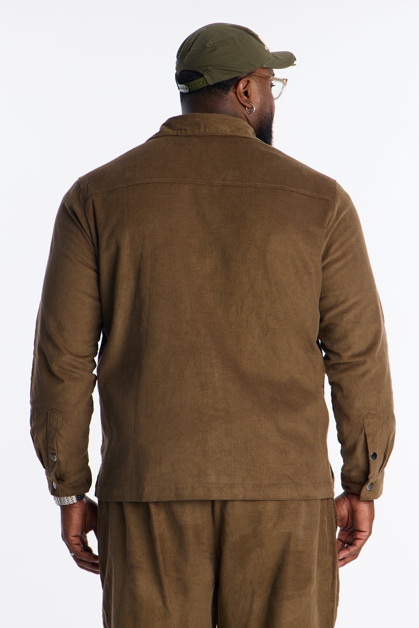 Canyon Cord Button Up Shirt - Olive