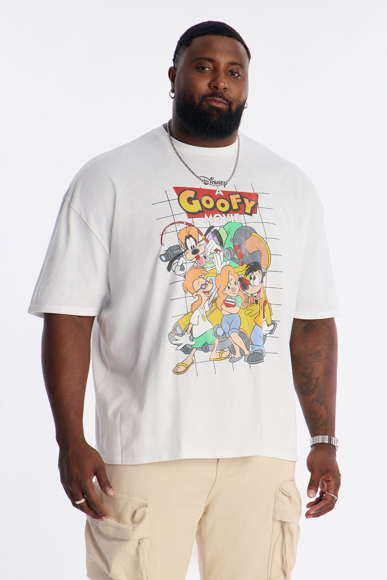 Disney A Goofy Movie Boxy Short Sleeve Tee - White