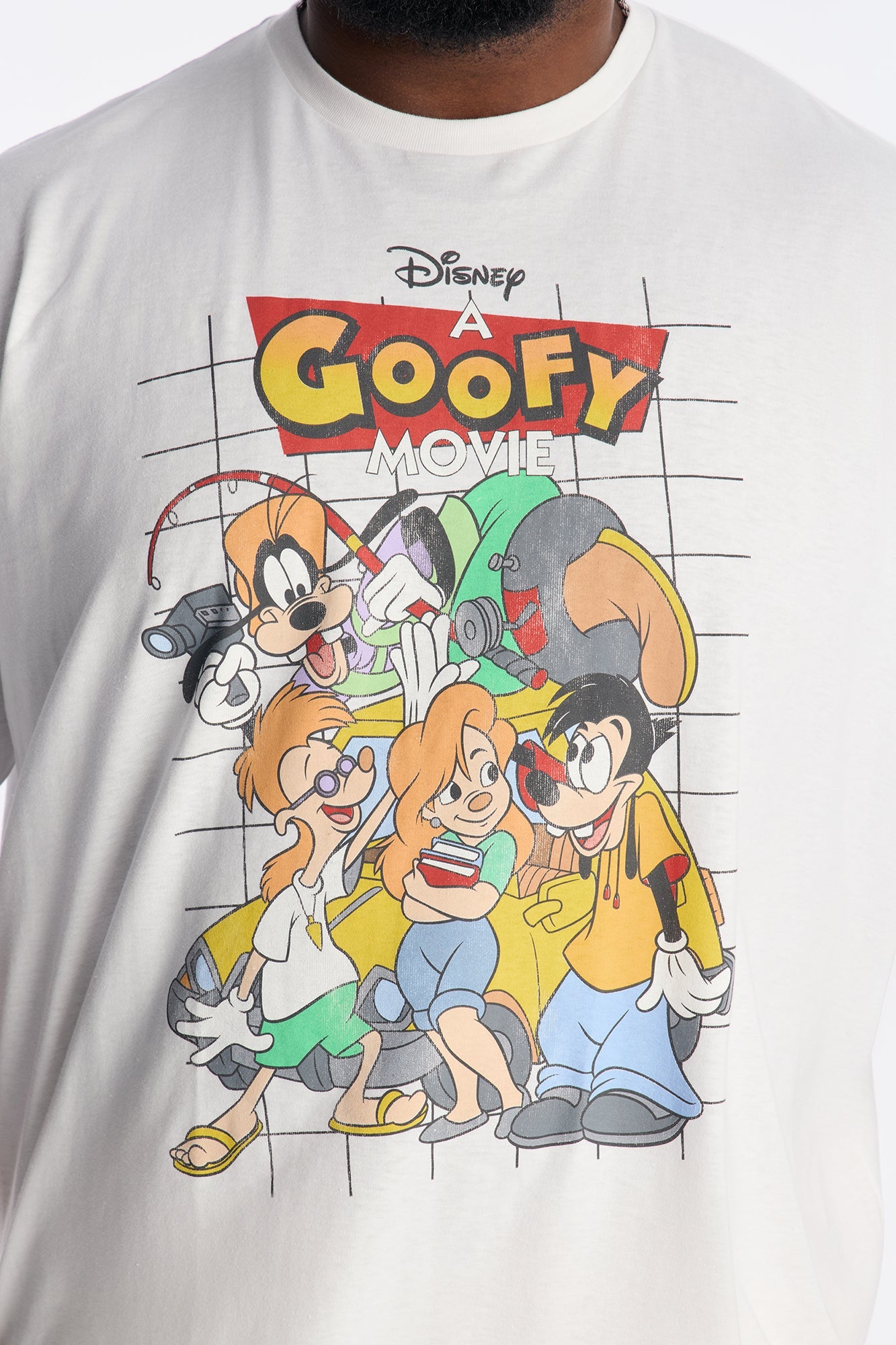 Disney A Goofy Movie Boxy Short Sleeve Tee - White