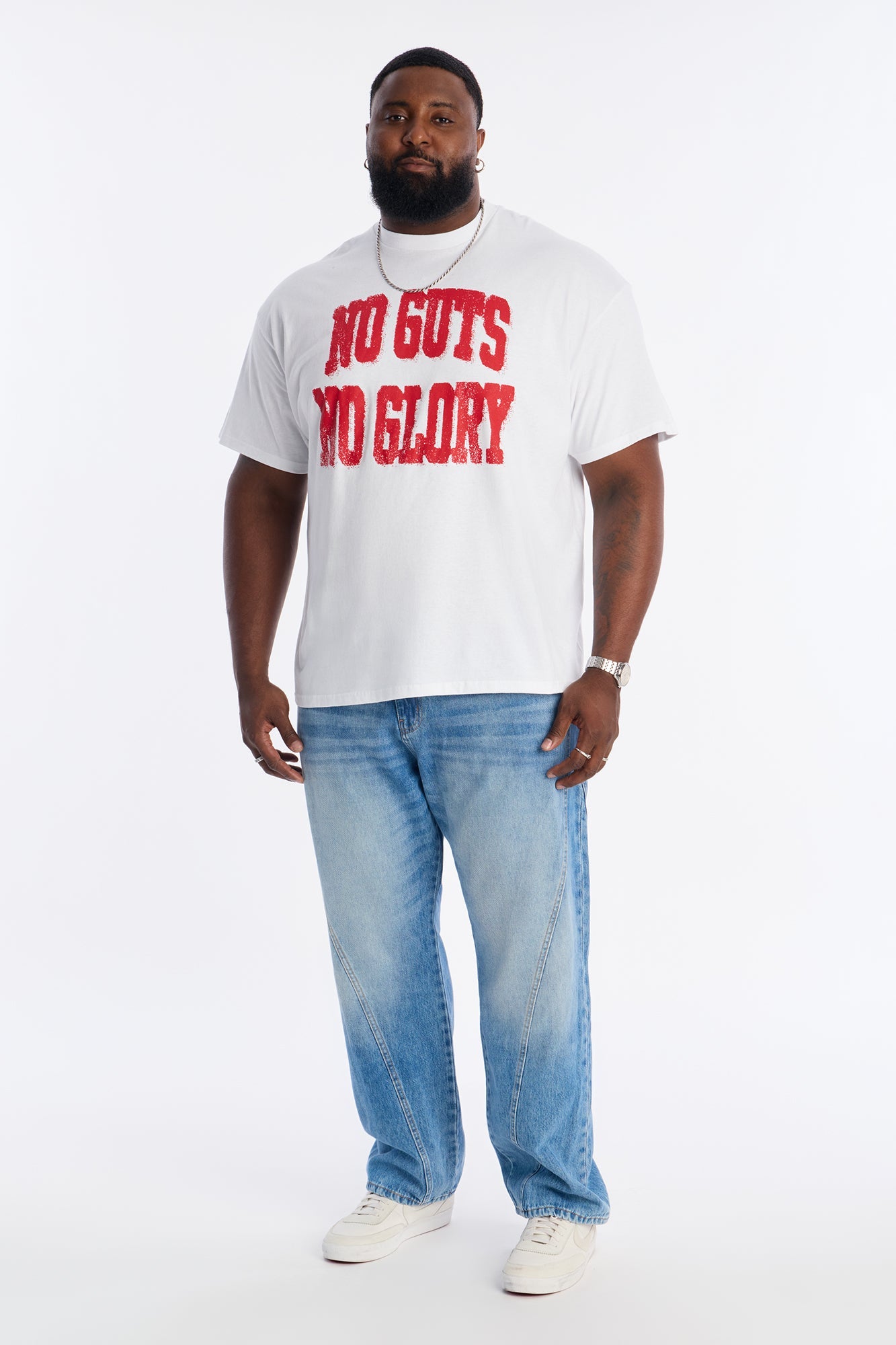Straight In The Panels Jean - Medium Blue Wash