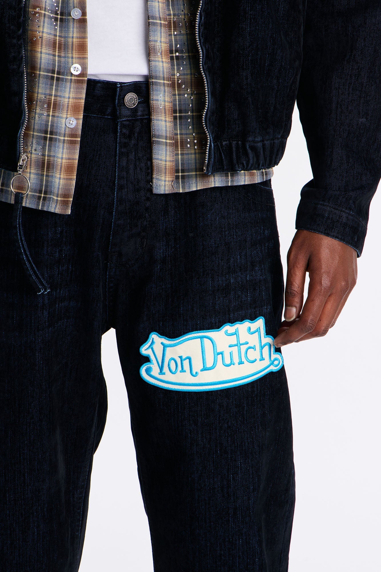 Baggy Von Dutch Bandidos Patch Jean - Dark Wash