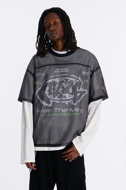 Free The Mind Layered Tee - Black