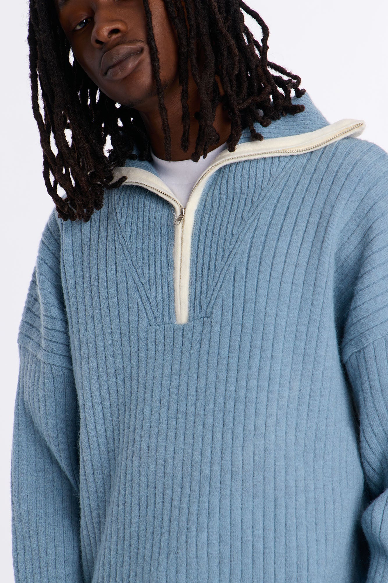 Social Project Quarter Zip - Blue