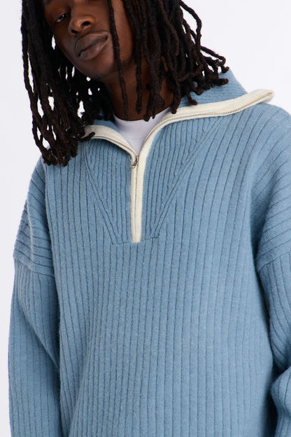 Social Project Quarter Zip - Blue