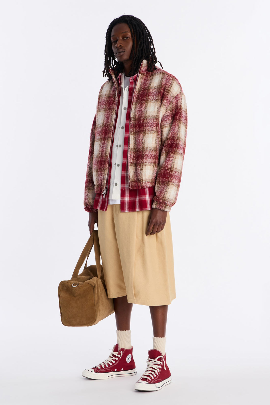 DTLA Deep Double Pleated Trouser Short - Tan