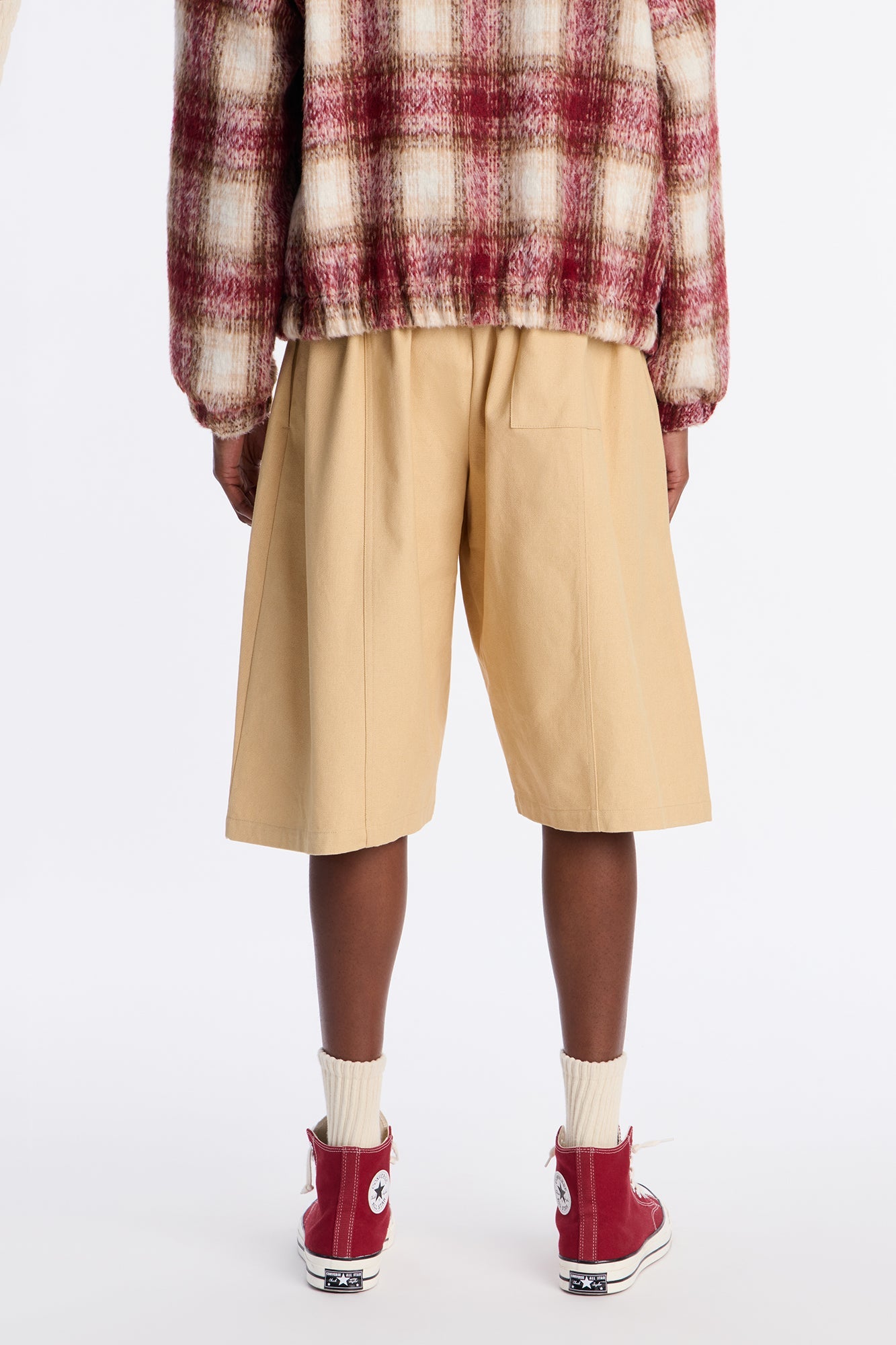 DTLA Deep Double Pleated Trouser Short - Tan
