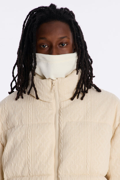 Fleece Toggle Tube Scarf - Cream