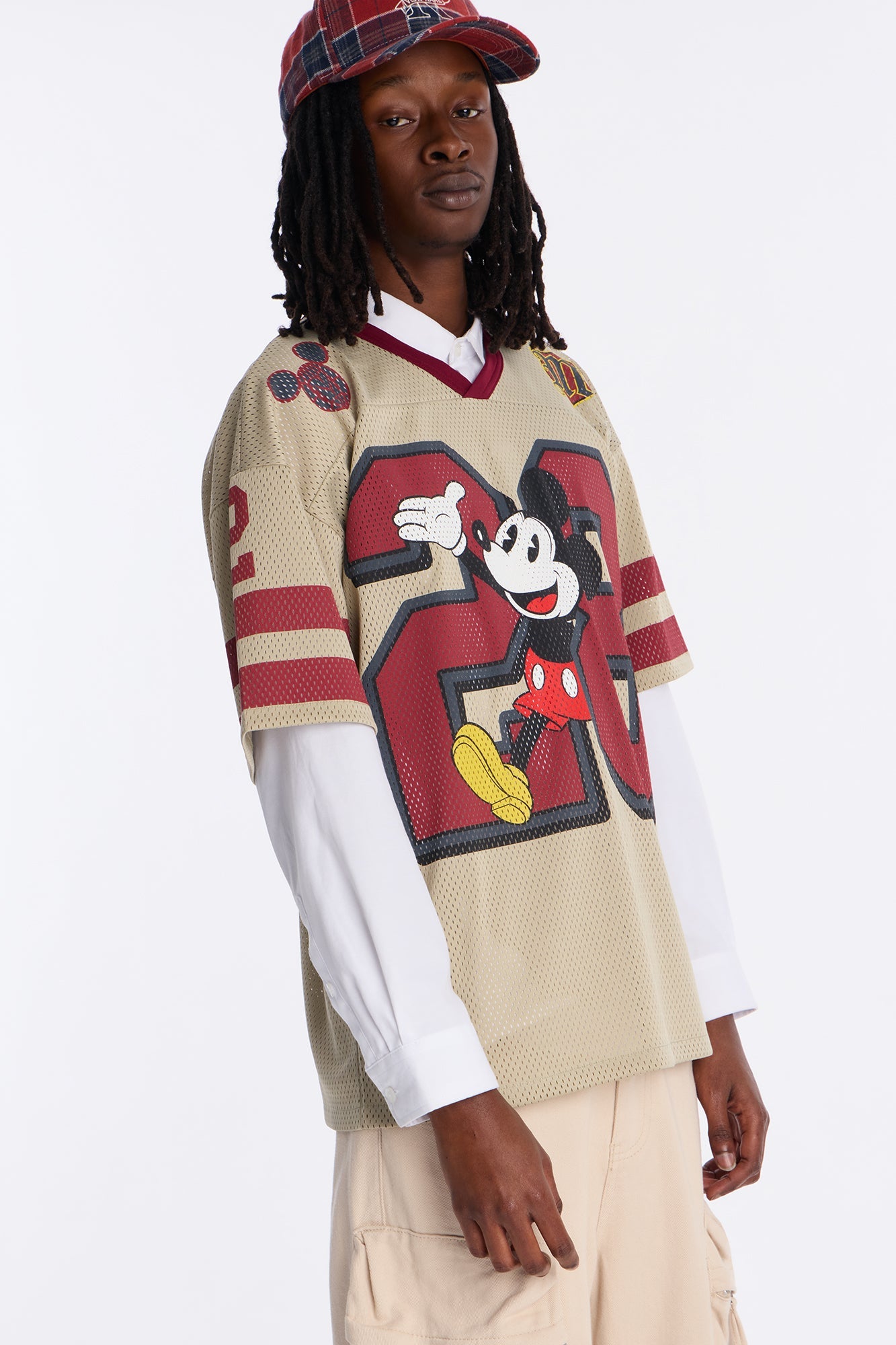 Disney Mickey 28 Football Jersey - Cream
